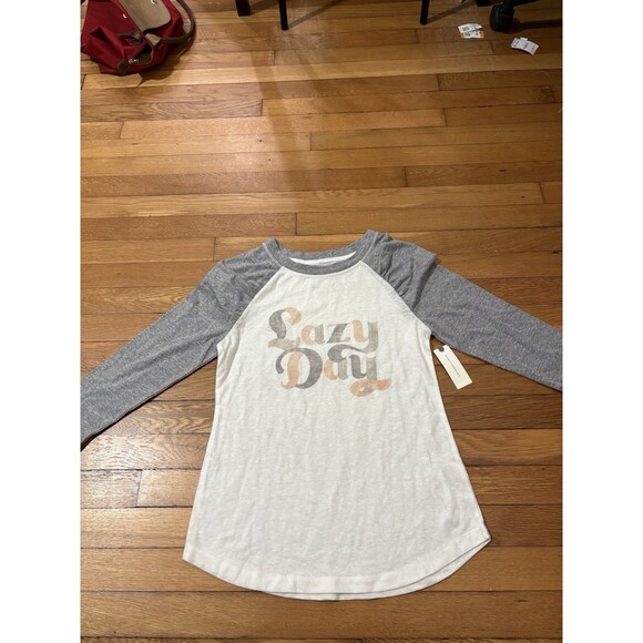 Anthropologie Size XS‎ Retro Baseball Shirt "Lazy Day" NWT - Picture 2 of 6